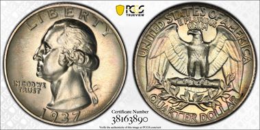 1937 25C PR68