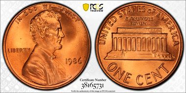 1986 1C MS68RD