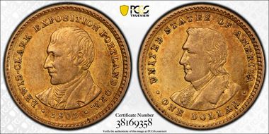 1905 G$1 Lewis and Clark AU50