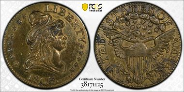 "1803" Tkn $5 J-C1803-3 Kettle & Sons N1