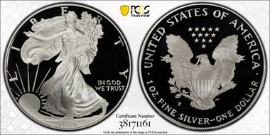 1995-P $1 Silver Eagle PR69DCAM