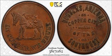 No Date Token Spooner-DOU173 Copper In Copper We Trust MS62BN