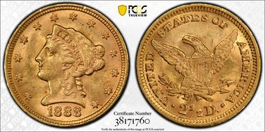 1888 $2.50 MS63