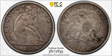 1873 50C No Arrows, Open 3 VF35