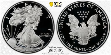 2019-S $1 Silver Eagle First Strike PR70DCAM