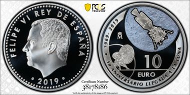 2019-M € 10 50th Anniversary of Apollo 11 PR69DCAM