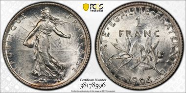 1904 1 Fr Gad-467 F-217 MS64