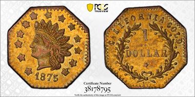 1875 G$1 BG-1127 AU55