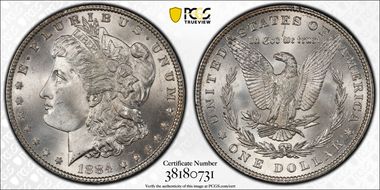 1884 $1 MS66
