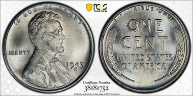 1943-S 1C MS67