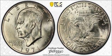 1971-S $1 Silver MS64