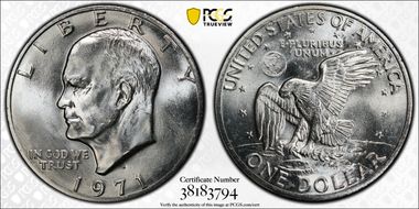 1971-S $1 Silver MS64