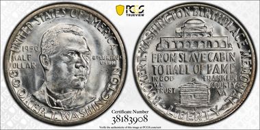 1950-S 50C Booker T. Washington MS66