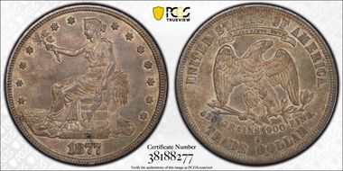 1877-S T$1 AU58