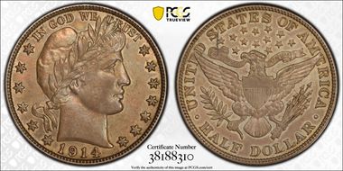 1914 50C AU55