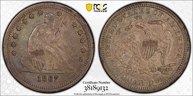 1867 25C VF35