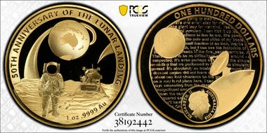 2019-P $100 Apollo 11 50th Anniversary PR69DCAM