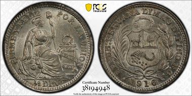 1916-FG 1/2 Din KM-206.2 MS65