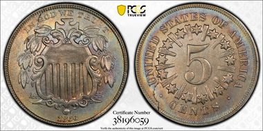 1866 5C Rays AU58