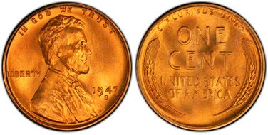 1947-S 1C MS67+ RD