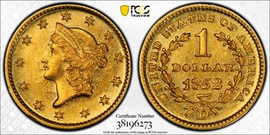 1852-D G$1 MS61
