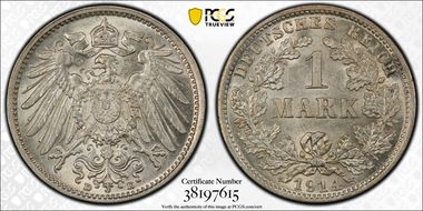 1914-D Mark J-17 Ag MS63