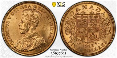 1912 $5 MS63