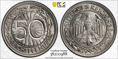 1928-A 50 Rcpfg J-324 MS65