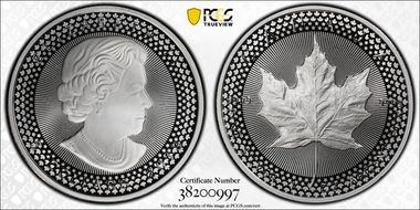 2019 $5 Maple Leaf Silver Modified PR Pride of Two Nations, U.S. Set PR70
