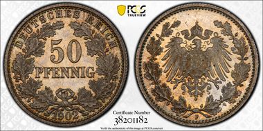 1902-F 50 Pfg J-15 MS65