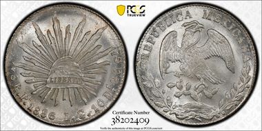 1886-Pi LC 8 R Pi76 MS64+