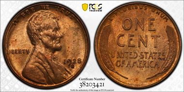 1928-S 1C MS64+ RD
