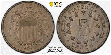 1867 5C No Rays N1