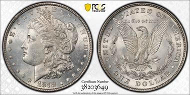 1878 8TF $1 MS62
