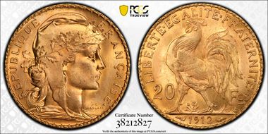 1912 20 Fr Gad-1064a F-535 Refrappe MS65