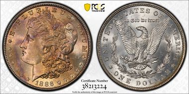 1886 $1 MS65