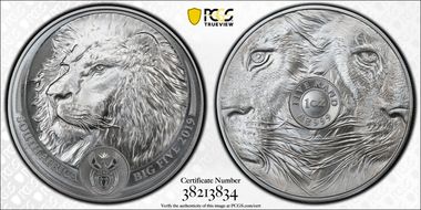 2019 5 Rand Big Five Lion MS69