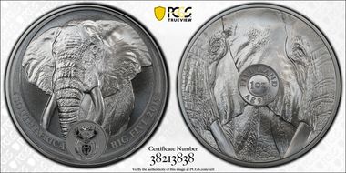 2019 5 Rand Big Five Elephant MS70