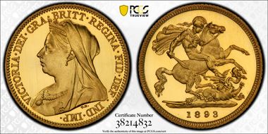 1893 1/2 Sov S-3878 Old Head PR67DCAM