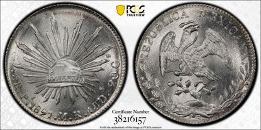 1891-Pi MR 8 R Pi82 MS65