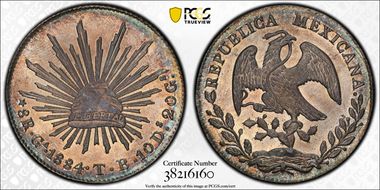 1884-Ga TB 8 R Ga68 MS65