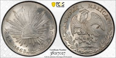 1863-Mo TH 8 R Mo52 MS66