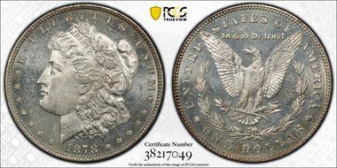 1878 7/8TF $1 VAM 32 MS64PL