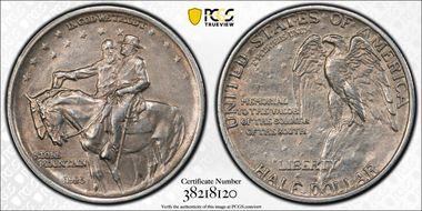 1925 50C Stone Mountain, DDO, FS-101 AU58