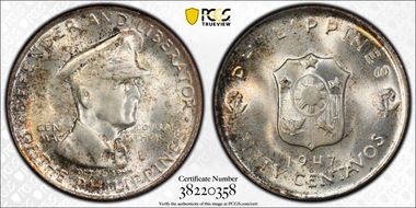 1947-S 50C Douglas MacArthur Allen-R1a  DDO MS66