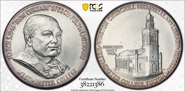 1969-P Medal D1969-5b Silver Churchill Memorial MS65