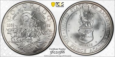 1959 SC$1 HK-542 Silver Colorado Centennial MS66