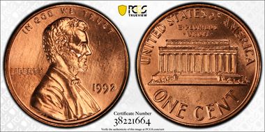 1992 1C MS69RD