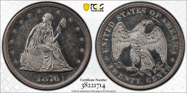 1876 20C MS61PL