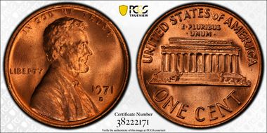 1971-D 1C MS66+ RD